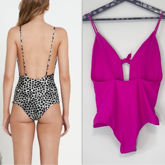 Aila Blue Midnight In Paris One Piece Pink Swimsuit Size Large - Picture 2 of 12